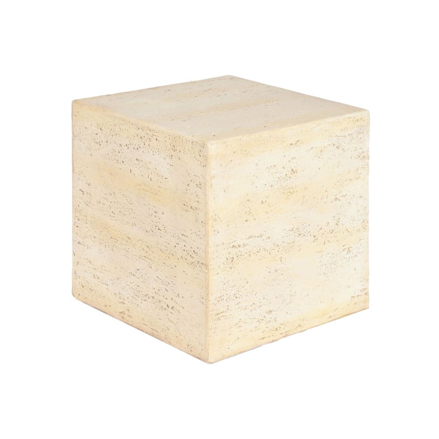 Lille serveringsbord Home ESPRIT Beige Magnesium 40 x 40 x 40 cm #1