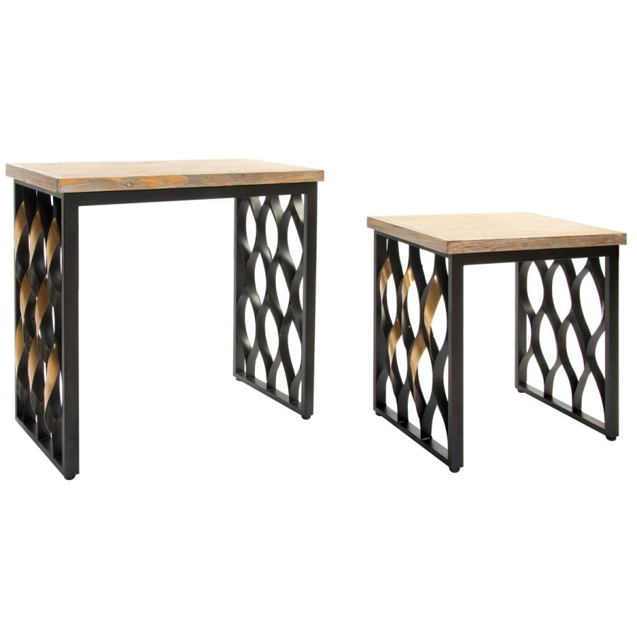 St med 2 borde Home ESPRIT Tr Metal 64 x 34 x 65 cm #1