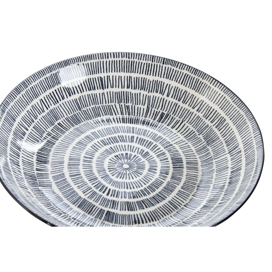 plade Home ESPRIT Bl Hvid Porceln 20 x 20 x 4 cm #4