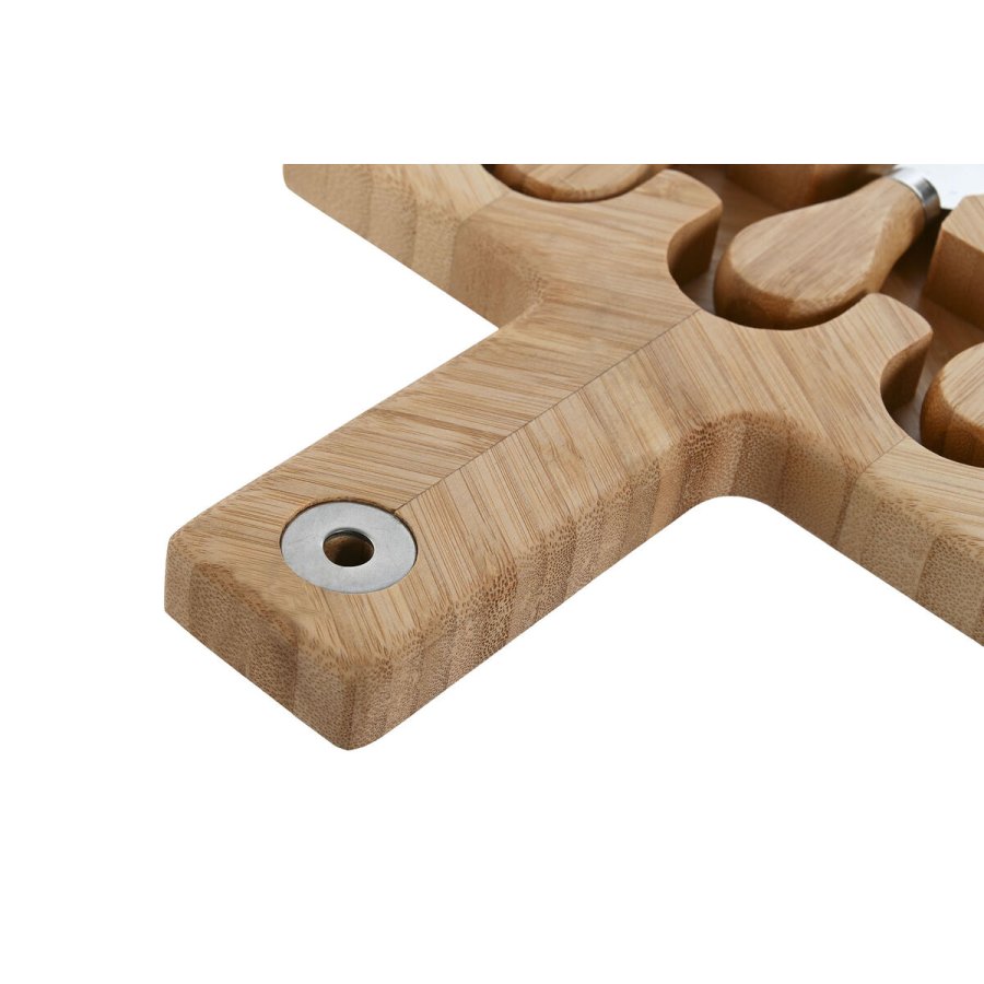 Skrebrt Home ESPRIT Natur Bambus Rustfrit stl 41 x 18,3 x 2 cm (4 Dele) #4