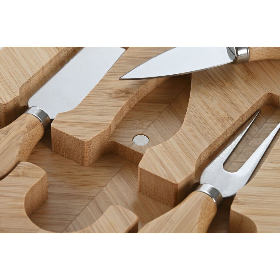 Skrebrt Home ESPRIT Natur Bambus Rustfrit stl 41 x 18,3 x 2 cm (4 Dele) #7