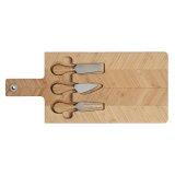 Skrebrt Home ESPRIT Natur Bambus Rustfrit stl 41 x 18,3 x 2 cm (4 Dele) #13