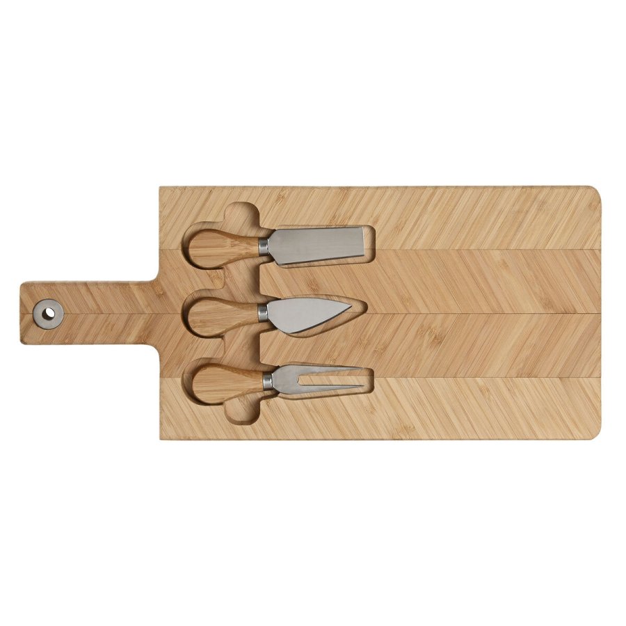 Skrebrt Home ESPRIT Natur Bambus Rustfrit stl 41 x 18,3 x 2 cm (4 Dele) #13