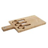 Skrebrt Home ESPRIT Natur Bambus Rustfrit stl 41 x 18,3 x 2 cm (4 Dele) #1