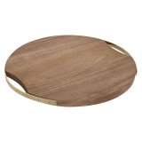 Skrebrt Home ESPRIT Gylden Natur Metal Akacie 32,3 x 31,3 x 1,4 cm #1