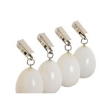 Borddug Clip Home ESPRIT Hvid 3,5 x 3,5 x 5,5 cm #4