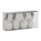 Borddug Clip Home ESPRIT Hvid 3,5 x 3,5 x 5,5 cm #10