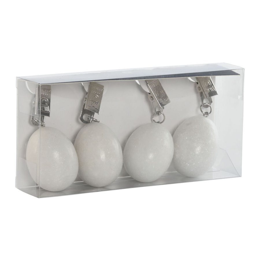 Borddug Clip Home ESPRIT Hvid 3,5 x 3,5 x 5,5 cm #10