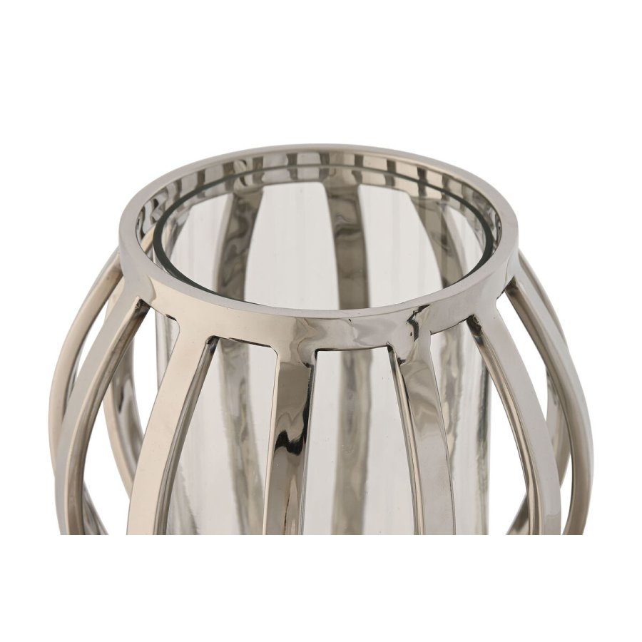 Lyseholder Home ESPRIT Slvfarvet Krystal Stl 14 x 14 x 14 cm #3
