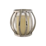 Lyseholder Home ESPRIT Slvfarvet Krystal Stl 14 x 14 x 14 cm #4