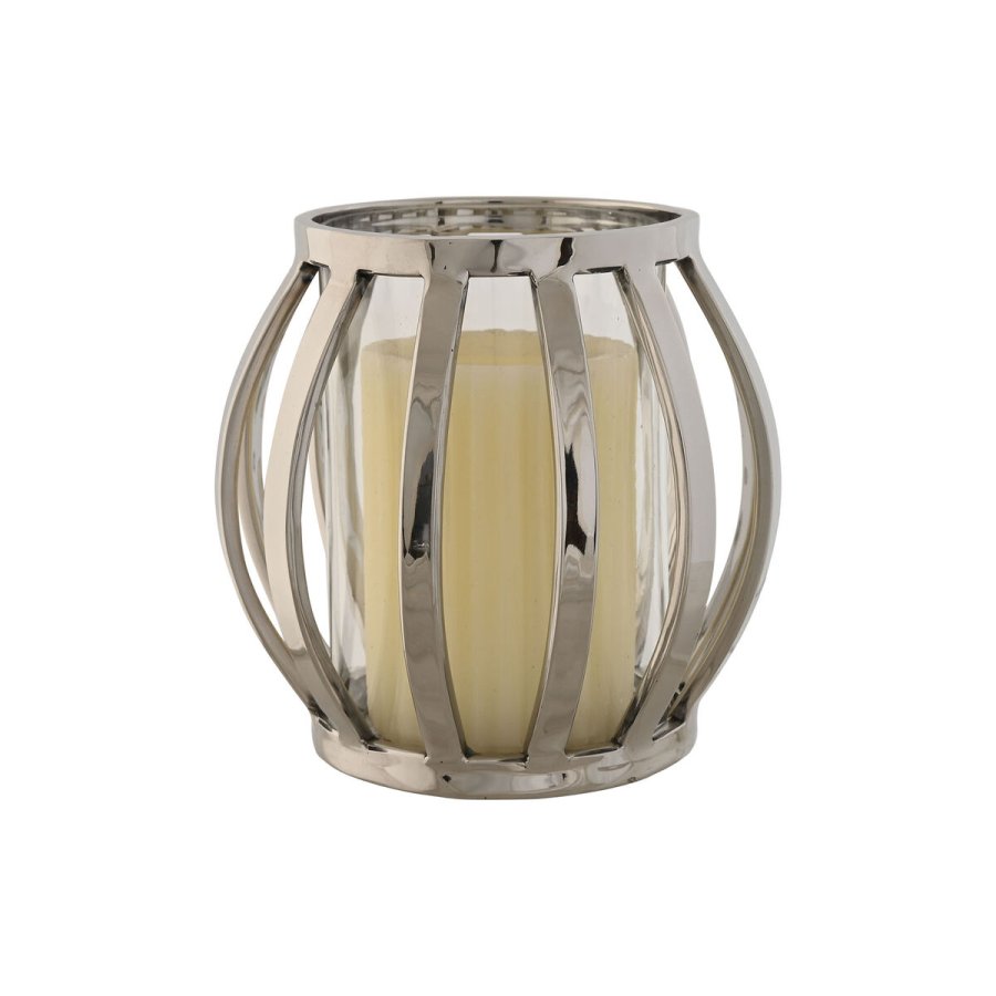 Lyseholder Home ESPRIT Slvfarvet Krystal Stl 14 x 14 x 14 cm #4