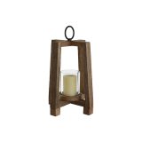 Lyseholder Home ESPRIT Brun Natur Krystal Mangotr 25 x 25 x 35 cm #5