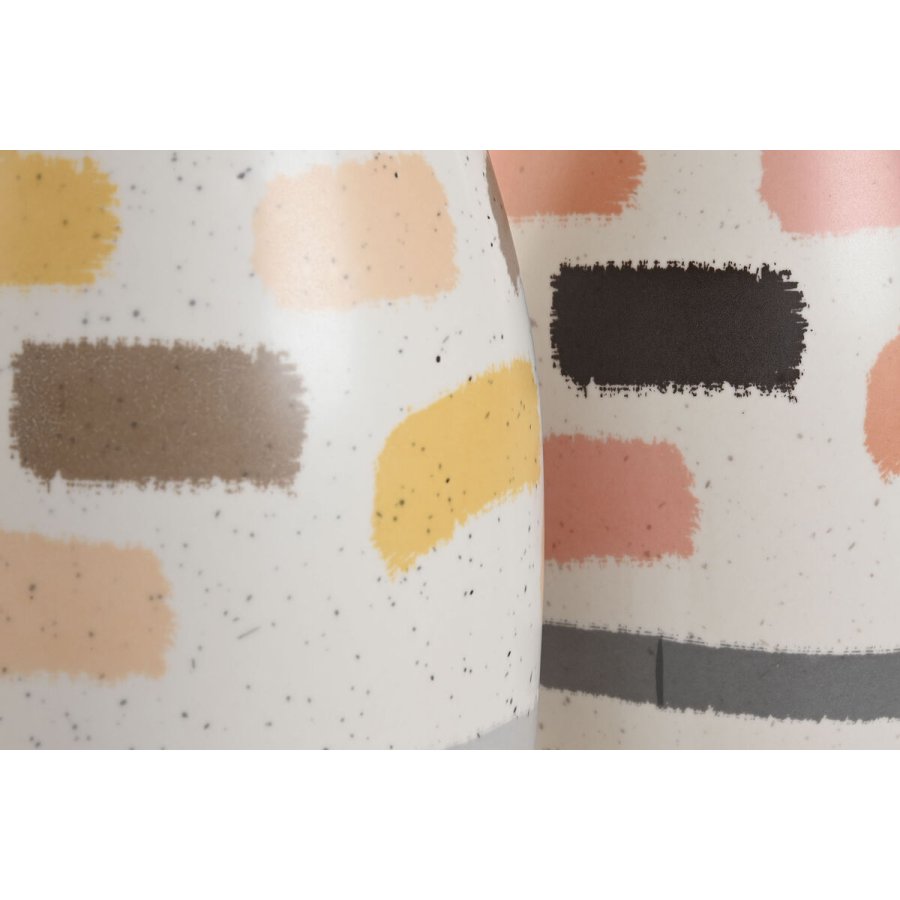 Vase Home ESPRIT Multifarvet Dolomite 17 x 17 x 35 cm (2 enheder) #2