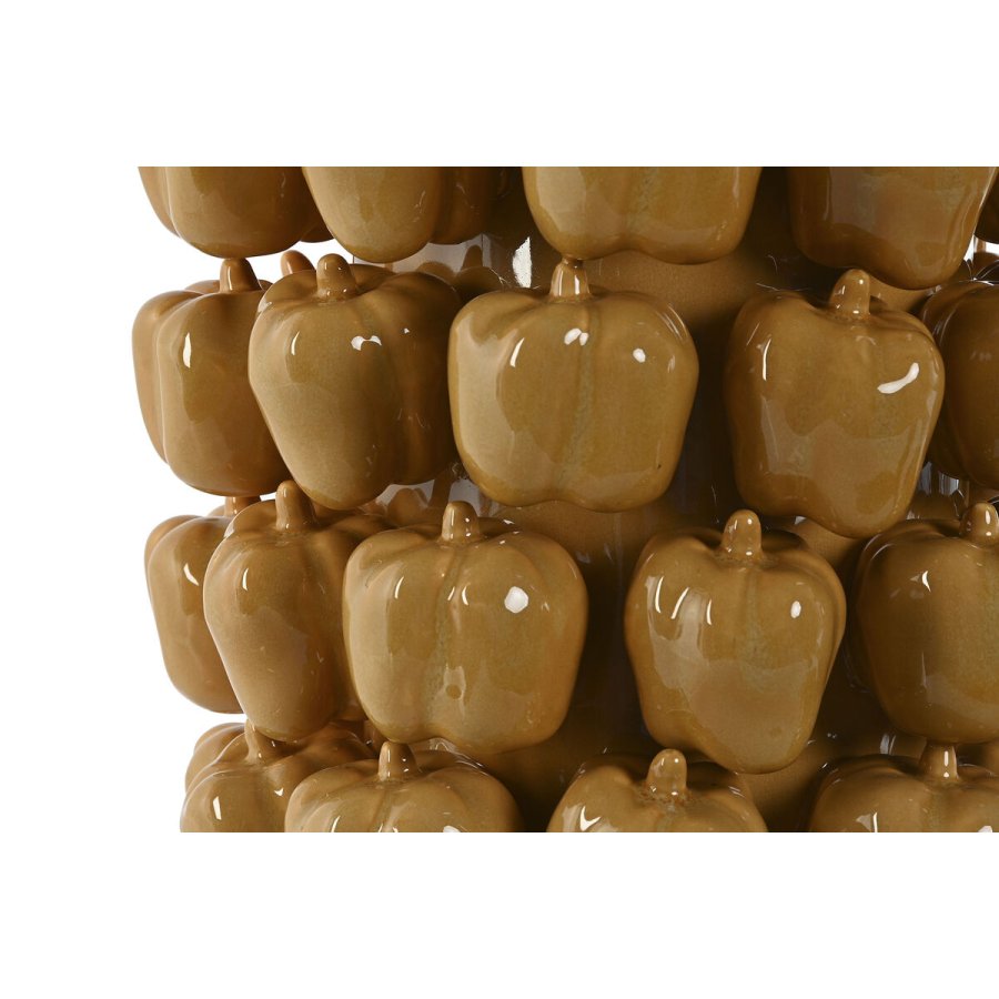 Vase Home ESPRIT Gul Sennep Keramik Stentj Tropisk 25 x 25 x 38 cm #3