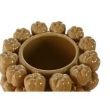Vase Home ESPRIT Gul Sennep Keramik Stentj Tropisk 30 x 30 x 20 cm #2