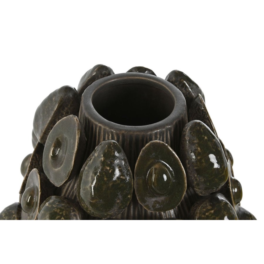 Vase Home ESPRIT Grn Keramik Stentj Avocado Tropisk 25 x 25 x 30 cm #2