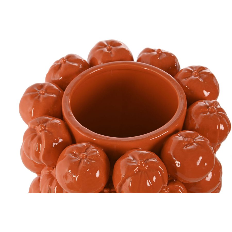 Vase Home ESPRIT Orange Keramik Stentj Tropisk 25 x 25 x 30 cm #2