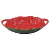 Snackskl Home ESPRIT Rd Grn Stentj Vandmelon 30 x 19,5 x 7,5 cm #1