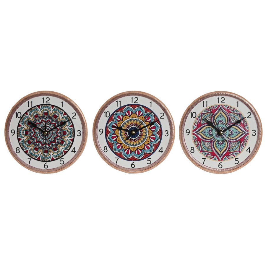 Namizna ura Home ESPRIT Keramik Mandala 16 x 1 x 16 cm #1