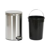 Papirkurv med pedal Home ESPRIT Slvfarvet Rustfrit stl polypropylen 12 L #1