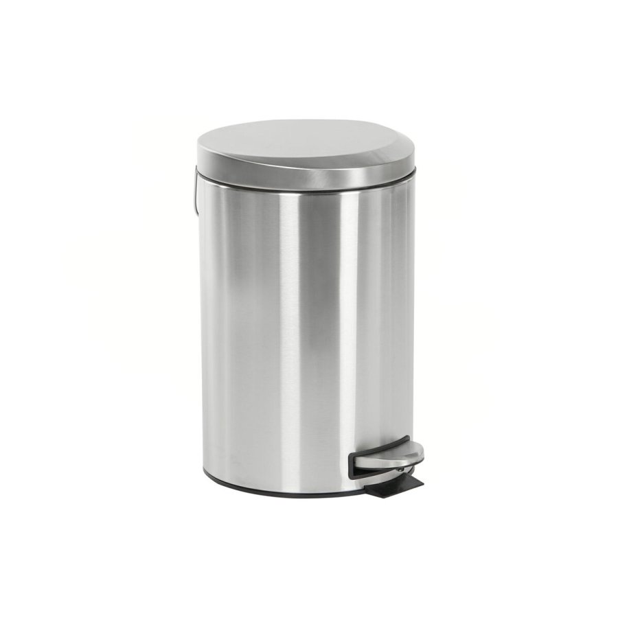 Papirkurv med pedal Home ESPRIT Slvfarvet Rustfrit stl polypropylen 12 L #25