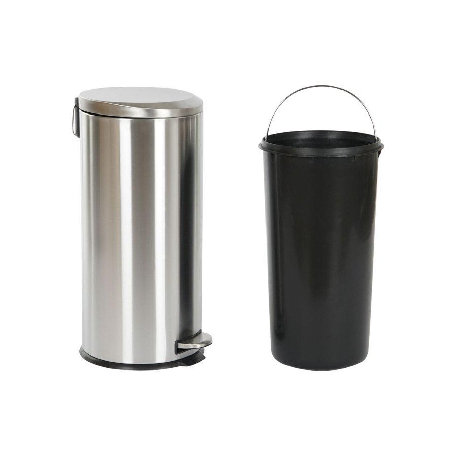 Papirkurv med pedal Home ESPRIT Slvfarvet Rustfrit stl polypropylen 30 L #1