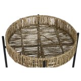 St med 2 borde Home ESPRIT Sort Natur Metal 49 x 49 x 44 cm #2