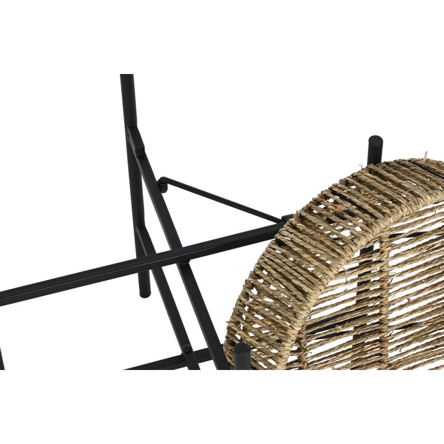 St med 2 borde Home ESPRIT Sort Natur Metal 49 x 49 x 44 cm #4