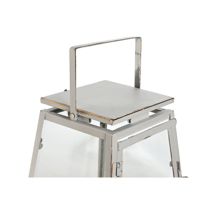 Lanterne st Home ESPRIT Hvid Gylden Metal Krystal Moderne 26 x 26 x 38,5 cm (2 Dele) #2