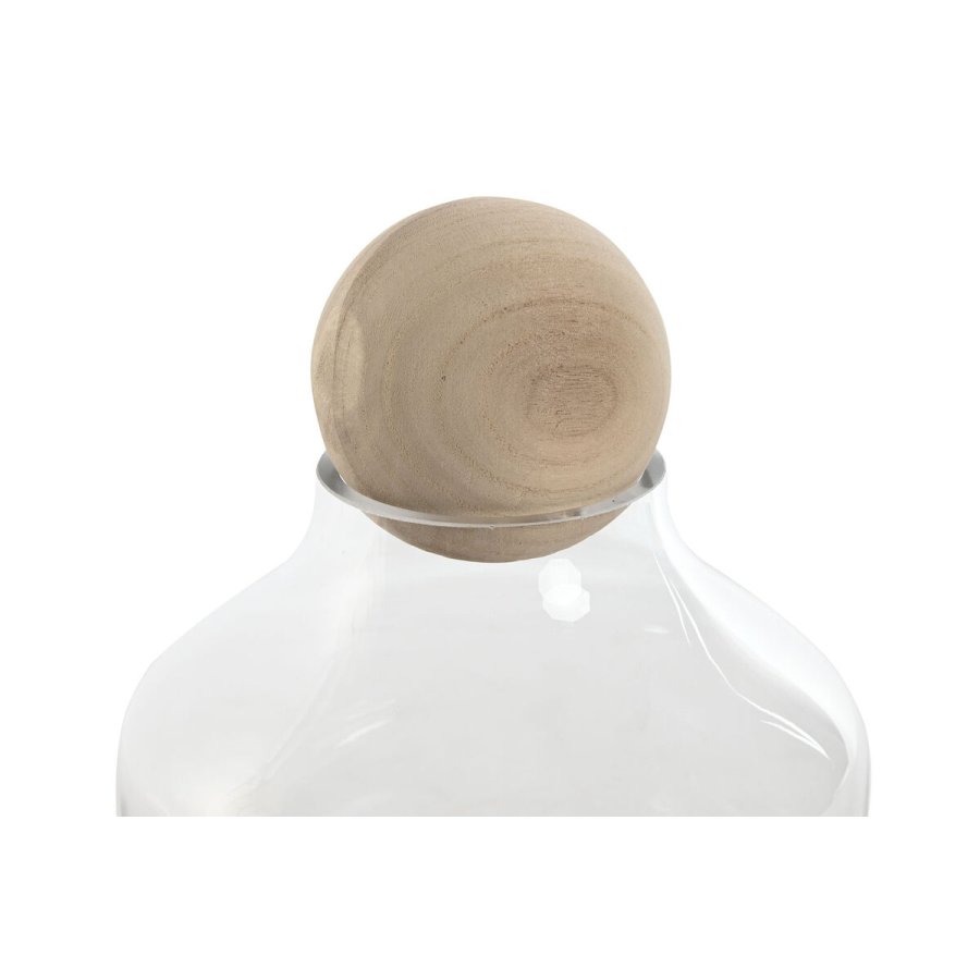 Vase Home ESPRIT Gennemsigtig Natur Tr Krystal 18 x 18 x 24 cm #2