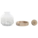 Vase Home ESPRIT Gennemsigtig Natur Tr Krystal 18 x 18 x 24 cm #4