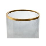 Lyseholder Home ESPRIT Bl Gylden Krystal 21 x 21 x 35 cm #2