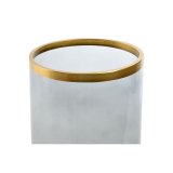 Lyseholder Home ESPRIT Bl Gylden Krystal 17 x 17 x 28 cm #2