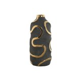 Vase Home ESPRIT Gr Gylden Stentj Abstrakt Moderne 19 x 19 x 45 cm #1
