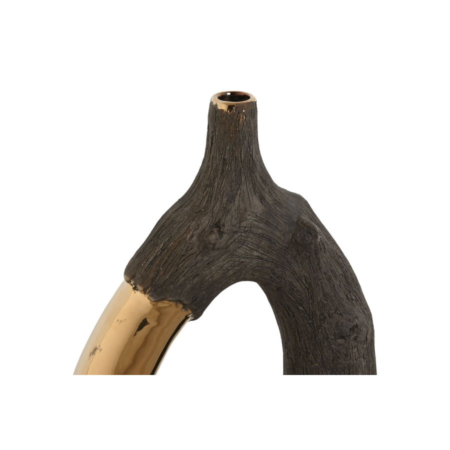 Vase Home ESPRIT Brun Gylden Stentj Moderne 20 x 8 x 31 cm #2