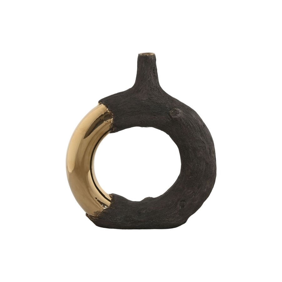 Vase Home ESPRIT Brun Gylden Stentj Moderne 29 x 9 x 33 cm #1