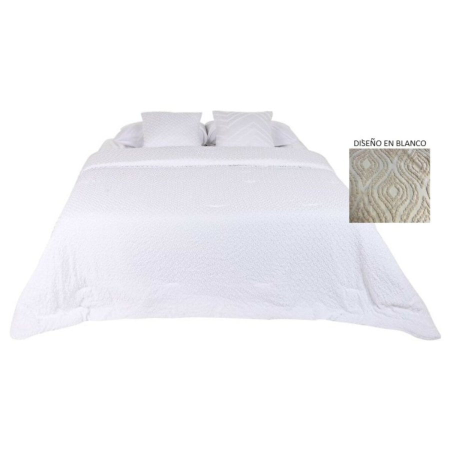Sengetppe (vattppe) Home ESPRIT Hvid 180 x 260 cm #1