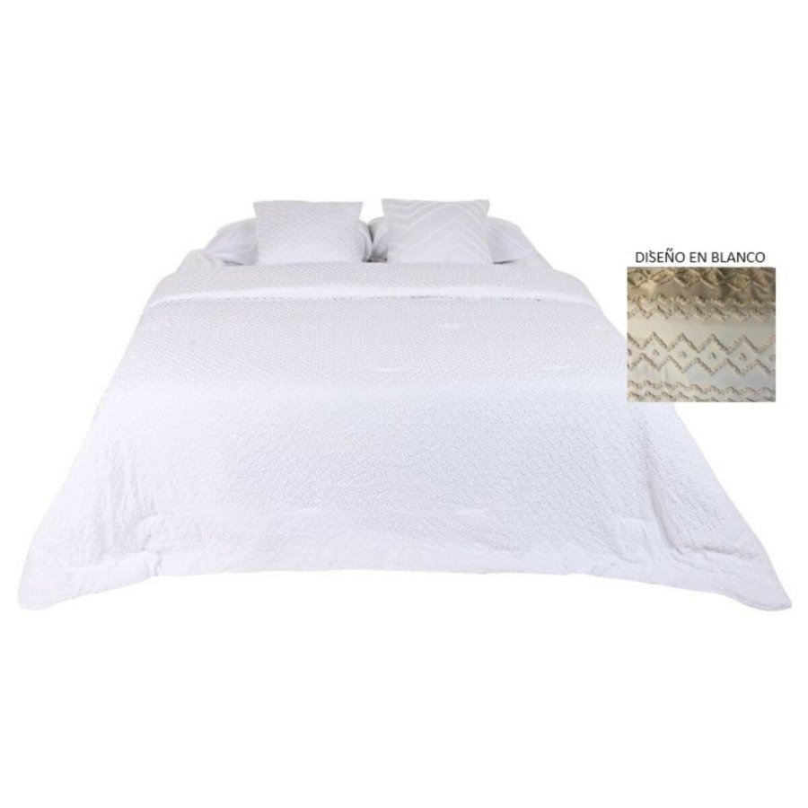 Sengetppe (vattppe) Home ESPRIT Hvid 180 x 260 cm #1