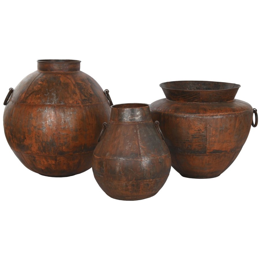 Vase Home ESPRIT M�rkebrun Jern 80 x 80 x 67 cm #6