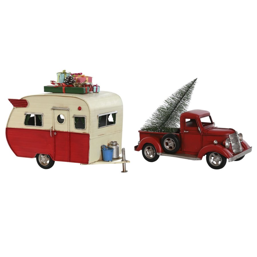 Julepynt Home ESPRIT Rd Campingvogn 73 x 19 x 28,5 cm #13