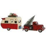 Julepynt Home ESPRIT Rd Campingvogn 73 x 19 x 28,5 cm #1