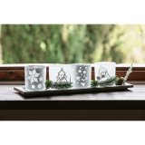 Julelys Holder Home ESPRIT Hvid Rd 40 X 9 X 13,5 cm (5 Dele) (2 enheder) #5
