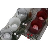 Julelys Holder Home ESPRIT Hvid Rd 40 X 9 X 13,5 cm (5 Dele) (2 enheder) #9