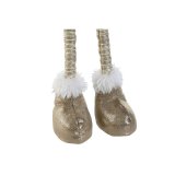 Julepynt Home ESPRIT Hvid Beige Dvrg 30 x 20 x 58 cm (2 enheder) #9