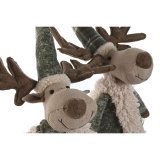 Julepynt Home ESPRIT Grn Beige Rensdyr 29 x 16 x 60 cm (2 enheder) #9