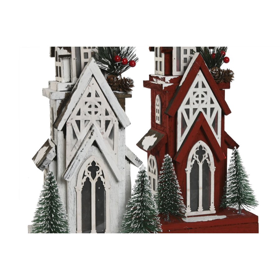 Julepynt Home ESPRIT Hvid Rd 16 x 14 x 63 cm (2 enheder) #5