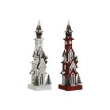 Julepynt Home ESPRIT Hvid Rd 16 x 14 x 63 cm (2 enheder) #13