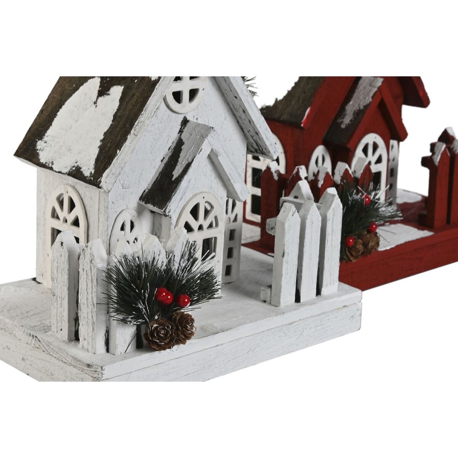 Julepynt Home ESPRIT Hvid Rd 27 x 18 x 56 cm (2 enheder) #5