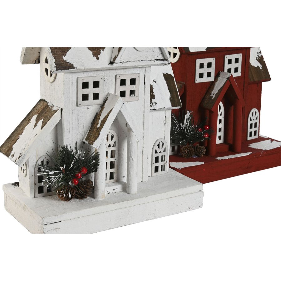 Julepynt Home ESPRIT Hvid Rd 26 x 14 x 32 cm (2 enheder) #5