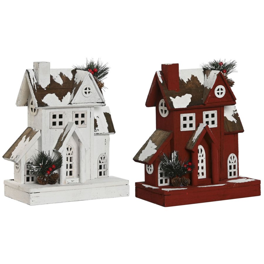 Julepynt Home ESPRIT Hvid Rd 26 x 14 x 32 cm (2 enheder) #13